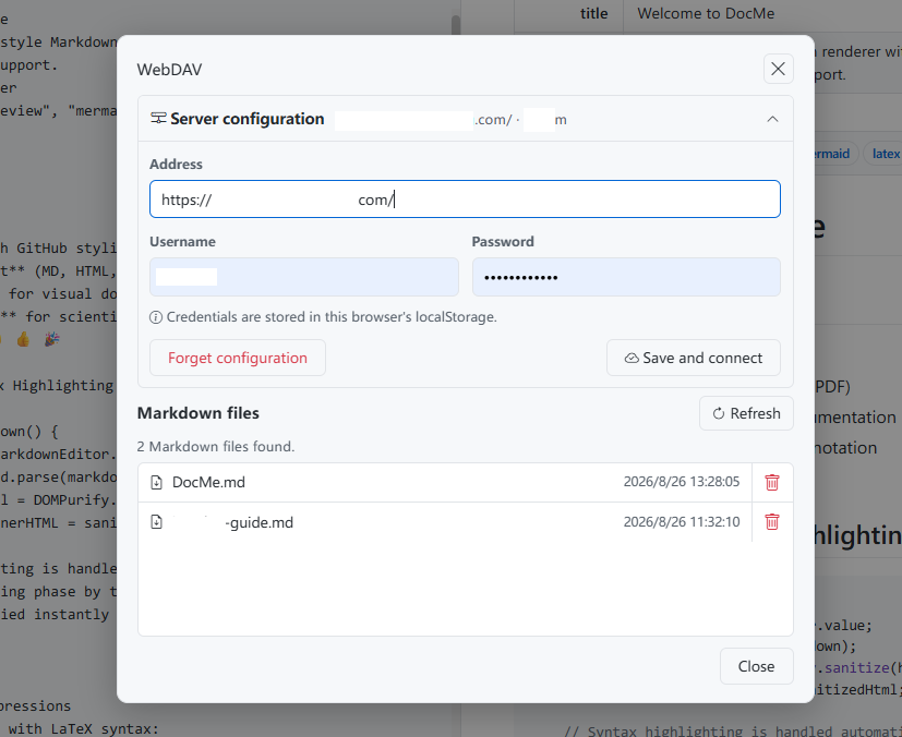 截图：WebDAV 文档管理